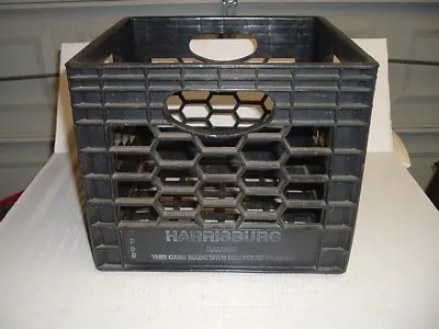 Harrisburg Dairies Black Plastic Milk Crate • $14.95