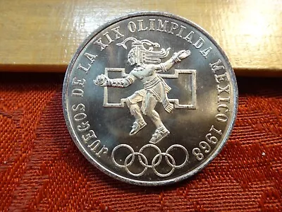 1968 Mexico 25 Pesos .720 Silver Coin - Olympics - No Reserve - Free S&H USA • $13.49