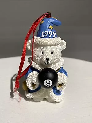 Santa Bear Ornament 1999 Wizard Magic 8 Ball Marshall Fields Vintage Christmas • $22.98