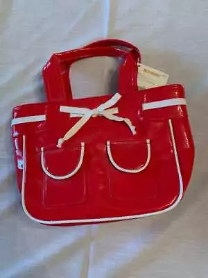 Gymboree Wish You Were Here Shiny Red Tote Purse NWT • $10.95