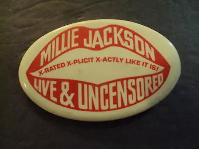 2.75  Oval Millie Jackson Live And Uncensored Pinback Button ID:91275 • £9.64