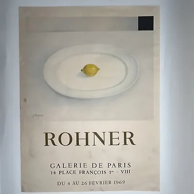 Georges ROHNER - 1969 Mourlot Art Exhibition Poster- Paris Gallery Realist Lemon • $147.50