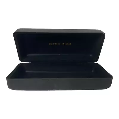 🥝 Elton John Black And Gold Eyeglass Hard Case 6.25 L X 2.50 Wx 1.5 T USED - P8 • $9.59