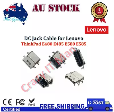 DC Jack Power Socket Lenovo ThinkPad E480 E485 E580 E585 USB-C USB Type C • $10.10