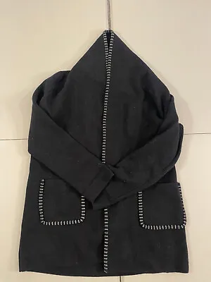 Magaschoni Womens Open Sweater Cardigan Black Long Sleeve Womens Medium • $19.99