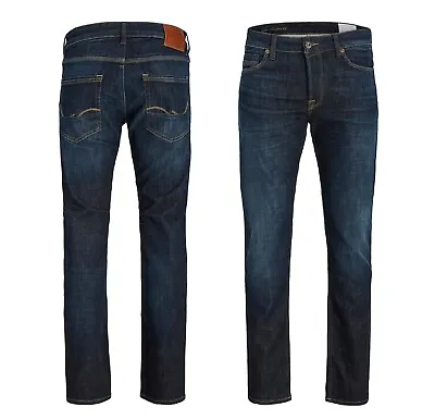 Mens JACK & JONES Blue Stretch Denim Jeans New Mike 581 Comfort Fit Sale 30-38 • £59.95