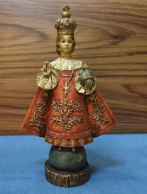 Vtg Jesus Statue 8.5  Infant Of Prague Incredible Detail Indoor Outdoor Resin • $44.99