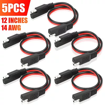5x 12  2 Pin Quick Disconnect 14 Gauge Polarized Molded Connectors Power Cable • $13.48