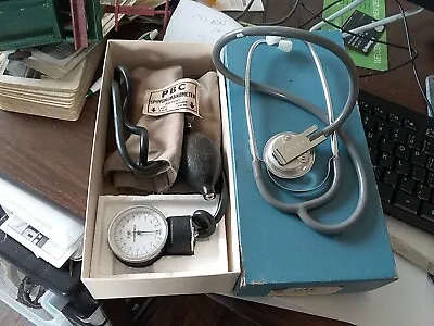 Vintage Blood Pressure Cuff And Stereoscope Old Nelkin Medical Products Quack • $9.99