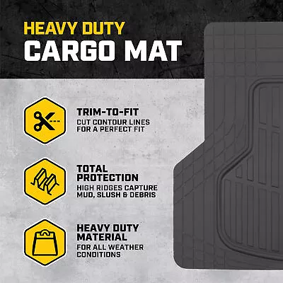 Cargo Trunk Floor Mat Liner For Car SUV Truck All Weather Semi Custom Fit Black • $49.99