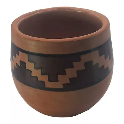 Peru South American Native Pottery Vase Hand Painted Andes Mountain Clay 3  New • $9.95