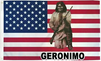 $8.94 • Buy Geronimo US Flag 3x5 Ft Apache USA United States America Native American Indian