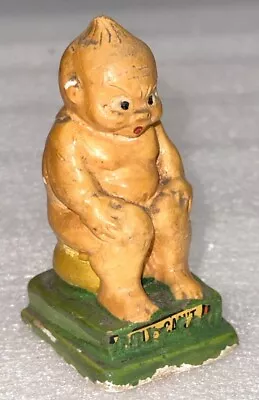 Vintage Chalkware Carnival Prize Pepper Shaker Figure Billy Cant Boy Chamber Pot • $2.99