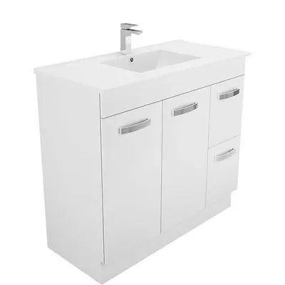 Bathroom Vanity 1000mm Cabinet & Basin Top On Kickboard #TCL100NK  • $735