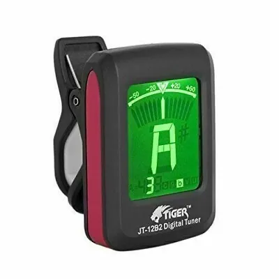 TIGER Clip On Chromatic Digital Guitar Tuner Electric Violin Bass Ukulele NEW • £8.99