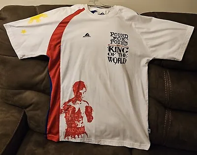 Rare Accel Manny Pacquiao Cotton & Mesh Tshirt White Size 2XL See Measurements  • $49.99