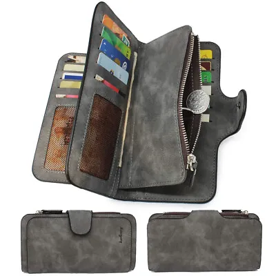 Leather Long Wallet For Men Clutch Purse Bifold Checkbook Card Holder Organizer • $12.96