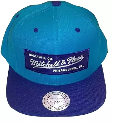 Mitchell & Ness Retro Structured Flat Brim Snapback Hat • $16