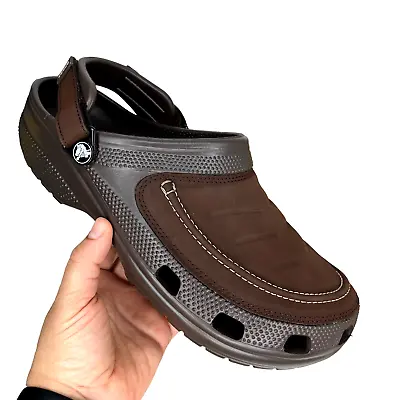 Crocs Mens Yukon Vista Ll Clog Size 11 Brown Espresso Slip On Casual Comfortable • $55.99