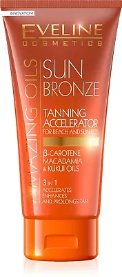 Sun Bronze Tanning Accelerator Cream Tan Bronzing Beach & Sunbed 150ml Eveline • £8.49