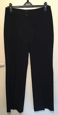 £3.75 • Buy Womens M&s Collection - Size Uk 12  -  black Straight Leg Trousers 