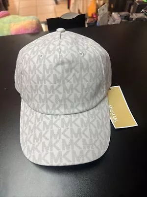 Michael Kors Printed MK Logo Adjustable Baseball Cap Hat White  NWT! • $30