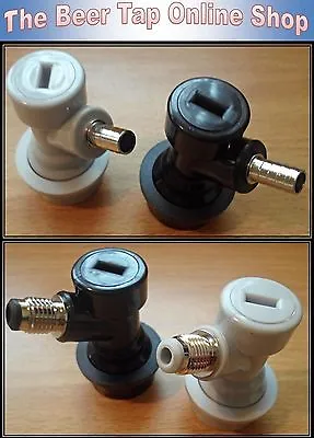 Corny/Cornelius Keg Grey Gas In & Black Liquid Out Ball Lock Disconnect Couplers • £16