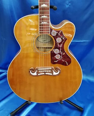 EPIPHONE EJ-200SCE/VN Used Spruce Body Maple Neck Rosewood Fingerboard W/Gigcase • $403.93