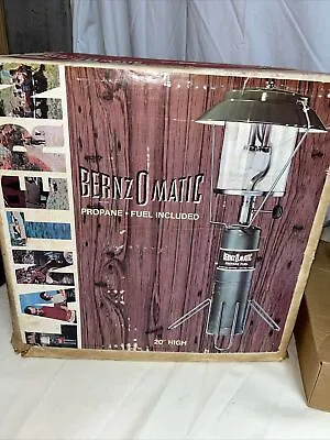 Vtg Bernz O Matic  TX 006 Porta Light Propane Lantern Globe & Stand Original Box • $35