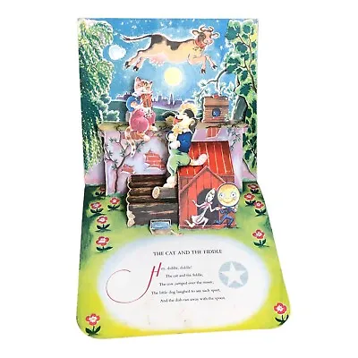 Vintage Geraldine Clyne Hey Diddle Diddle Pop Up Nursery Rhyme Children Book 194 • $21.92