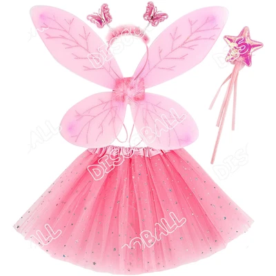 £9.59 • Buy Girls Kids Baby Fancy Dress Up Fairy Butterfly Wing Tutu Outfit Cosplay UK