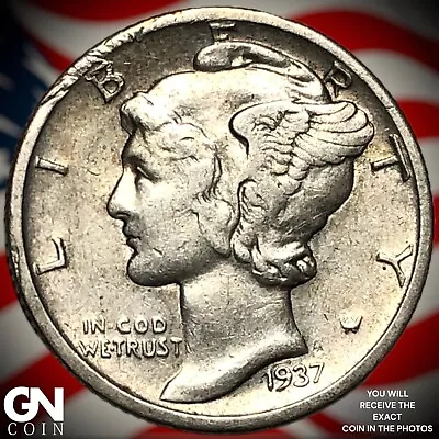 1937 D Mercury Dime  M3856 • $5