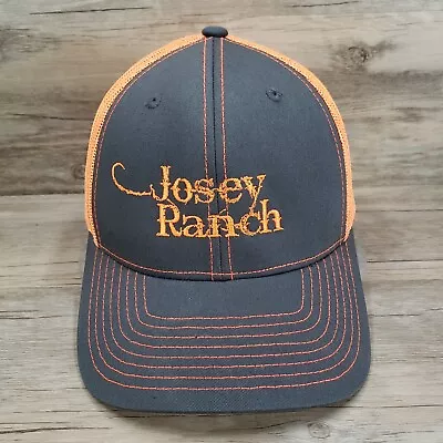 Josey Ranch Hat Cap Snapback Gray Orange Mesh Martha Josey Barrel Racing Adj • $19.99