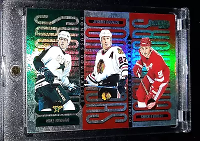 1996 Donruss Dominators /5000 Mike Modano Jeremy Roenick Sergei Fedorov #9 HOF • $8.95