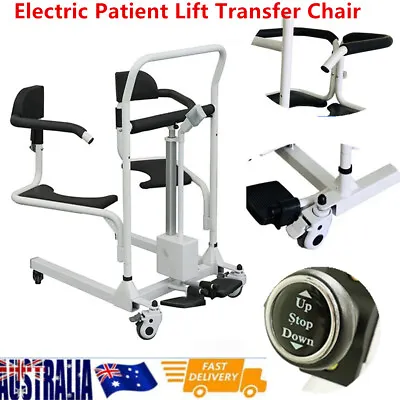 Electric Patient Transfer Lift Multifunctional Open Up Wheelchair Mobile Seat • $1412.05