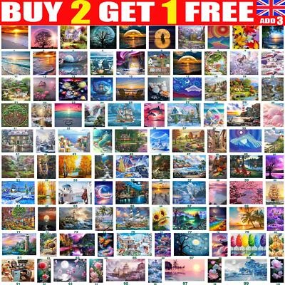 £8.49 • Buy 5D DIY Diamond Painting Kits Full Drill Sunset Art Cross Stitch Mural Decor Gift