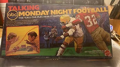 Vintage Mattel 1977 TALKING ABC MONDAY NIGHT NFL FOOTBALL #3981 Board Game • $25