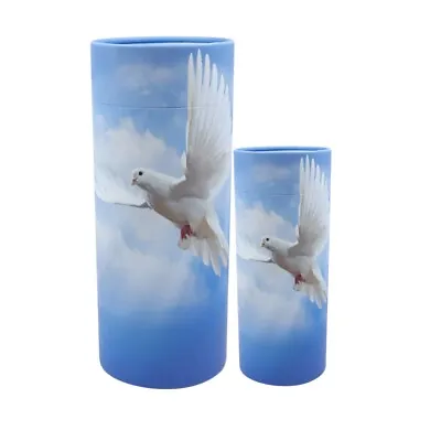 £10.99 • Buy Scatter Tube Ashes Urn Blue Dove Adult Child Small Keepsake Pet CremationTube
