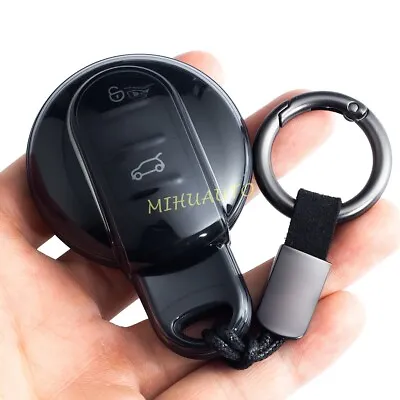 Transparent Black Key Fob Chain Cover Case For Mini Cooper F54 F55 F56 F57 F60 • $9.50