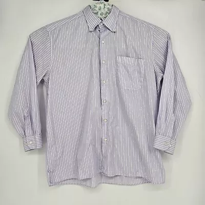 Solemare Maus & Hoffman Button Up Shirt Mens XL Lavender Striped Long Sleeve • $18.95