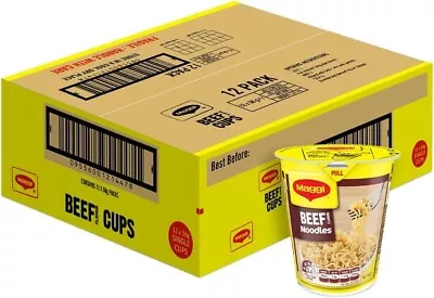 Maggi Beef Noodle Cup 12 Pack New-AU-Free Shipping • $45