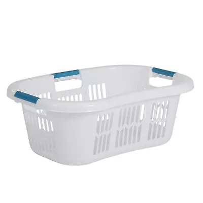 Rubbermaid 2.1 Bushel Large Hip-Hugger Portable Plastic Laundry Basket White • $41.99