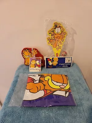 Vintage Garfield And Odie 2002 Paddle Ball + Plush + Inflatable Toy Sealed Rare  • $49.95