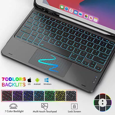 Backlit Touchpad Keyboard Mouse For Samsung Galaxy Tab S9 S8 S7 S6 Lite A A7 A8 • £10.99