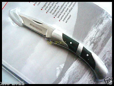 Winchester 2.5  Lock-back Folder Knife Pocket Folding 2757 Green Micarta Inlay • $29.95