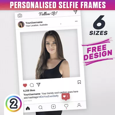 PERSONALISED Instagram Selfie Frames / Selfy Frames (AUS) **FREE DESIGN** • $138.50