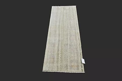 Vintage 2x5 Turkish Oushak Runner Rug Handmade Anatolian Boho Kilim BEIGE • $135