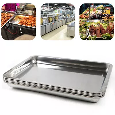 6 Pack Full Size 2/4 Deep Steam Table Pans + Stainless Steel 201 Buffet Pans • $23.75