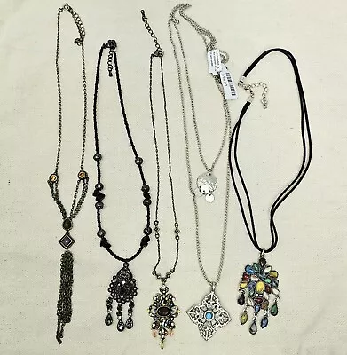 Wholesale Lot Of 5 Necklaces Rhinestones Vintage & Tribal Style • $9.99