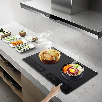 Dual Induction Cooktop Countertop 2 Burner Cooker Electric Stove Hot Plate USA • $138